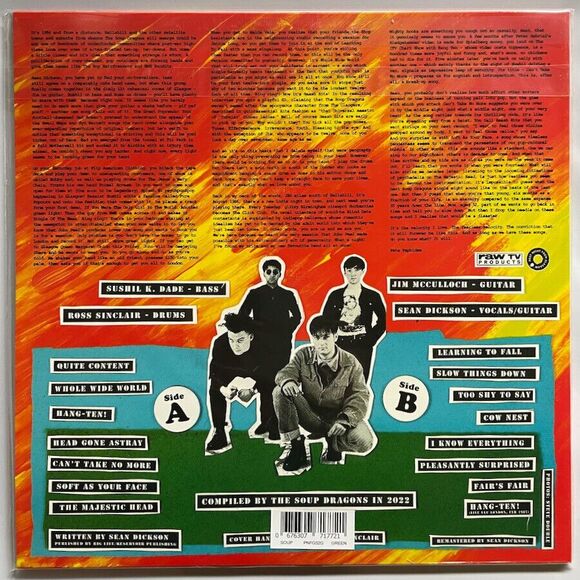 The Soup Dragons NEW Singles & Rarities 1985-88 Green Vinyl Record 2023 - Picture 2 of 2